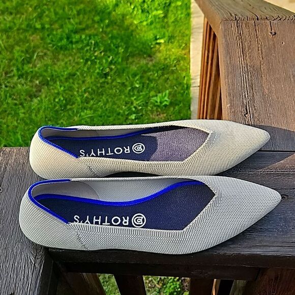 ROTHY'S THE POINT Slip on Ballet Flats Pointed Toe Washable Comfort Shoe SZ: W10 - Picture 4 of 16